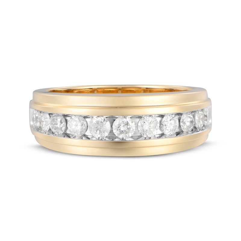 Main Image 4 of Now + Forever Men's Diamond Wedding Band 1 ct tw 10K Yellow Gold