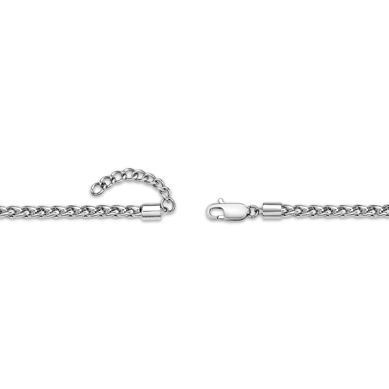 Main Image 3 of Wheat Chain Station Necklace Solid Stainless Steel 22&quot;