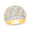 Thumbnail Image 1 of KAY Lab-Grown diamonds Men's Diagonal Multi-Row Ring 7 ct tw 10K Yellow Gold