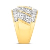 Thumbnail Image 2 of KAY Lab-Grown diamonds Men's Diagonal Multi-Row Ring 7 ct tw 10K Yellow Gold