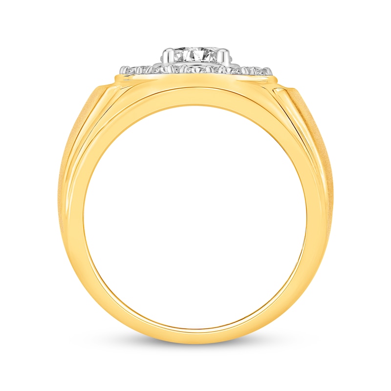 Main Image 3 of KAY Lab-Grown diamonds Men's Halo Ring 2 ct tw 10K Yellow Gold