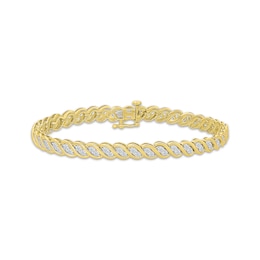 KAY Lab-Grown diamonds S-Link Bracelet 2 ct tw 10K Yellow Gold 7"