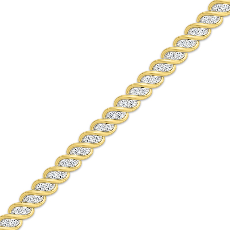 Main Image 2 of KAY Lab-Grown diamonds S-Link Bracelet 2 ct tw 10K Yellow Gold 7&quot;