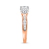 Thumbnail Image 2 of Memories Moments Magic Princess-Cut Diamond Three-Stone Engagement Ring 1 ct tw 14K Rose Gold