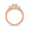 Thumbnail Image 3 of Memories Moments Magic Princess-Cut Diamond Three-Stone Engagement Ring 1 ct tw 14K Rose Gold