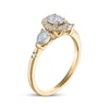 Thumbnail Image 2 of Memories Moments Magic Oval-Cut & Pear-Shaped Diamond Three-Stone Engagement Ring 1/3 ct tw 14K Yellow Gold
