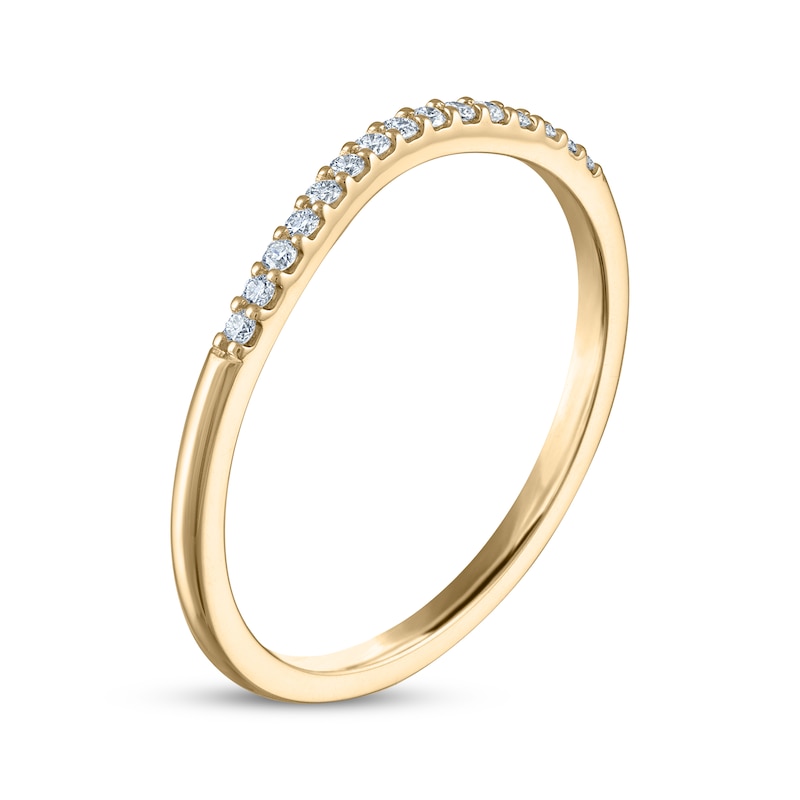Main Image 2 of Now + Forever Diamond Contour Wedding Band 1/10 ct tw 14K Yellow Gold