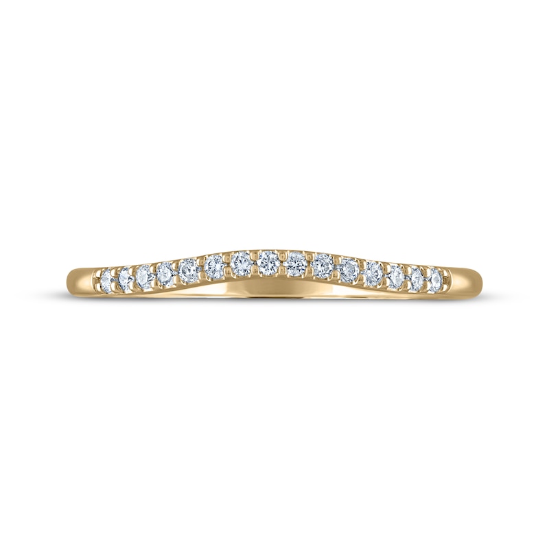 Main Image 3 of Now + Forever Diamond Contour Wedding Band 1/10 ct tw 14K Yellow Gold