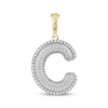 Thumbnail Image 1 of Diamond Puff Letter C Initial Charm 1/3 ct tw 10K Yellow Gold