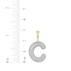 Thumbnail Image 3 of Diamond Puff Letter C Initial Charm 1/3 ct tw 10K Yellow Gold
