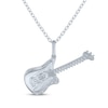 Thumbnail Image 2 of Guitar Necklace with Diamond Accents Sterling Silver 18"