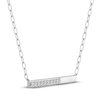 Thumbnail Image 2 of STUDIO BY KAY Diamond Horizontal Bar Necklace 1/6 ct tw Sterling Silver 18&quot;