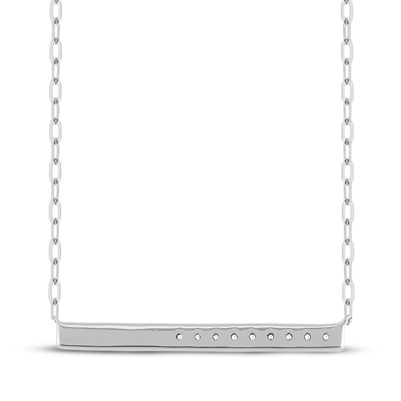 Main Image 3 of STUDIO BY KAY Diamond Horizontal Bar Necklace 1/6 ct tw Sterling Silver 18&quot;