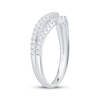 Thumbnail Image 2 of Now + Forever Diamond Two-Row Contour Anniversary Ring 3/8 ct tw 10K White Gold