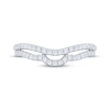 Thumbnail Image 3 of Now + Forever Diamond Two-Row Contour Anniversary Ring 3/8 ct tw 10K White Gold
