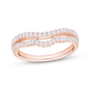 Thumbnail Image 1 of Now + Forever Diamond Two-Row Contour Anniversary Ring 3/8 ct tw 10K Rose Gold