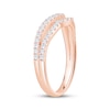 Thumbnail Image 2 of Now + Forever Diamond Two-Row Contour Anniversary Ring 3/8 ct tw 10K Rose Gold