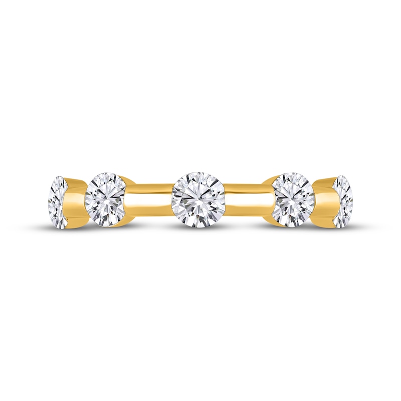 Main Image 3 of Now + Forever Diamond Five-Stone Anniversary Ring 1-1/4 ct tw 14K Yellow Gold