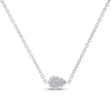 Thumbnail Image 1 of Multi-Diamond Sideways Teardrop Anklet 1/20 ct tw Sterling Silver 10&quot;