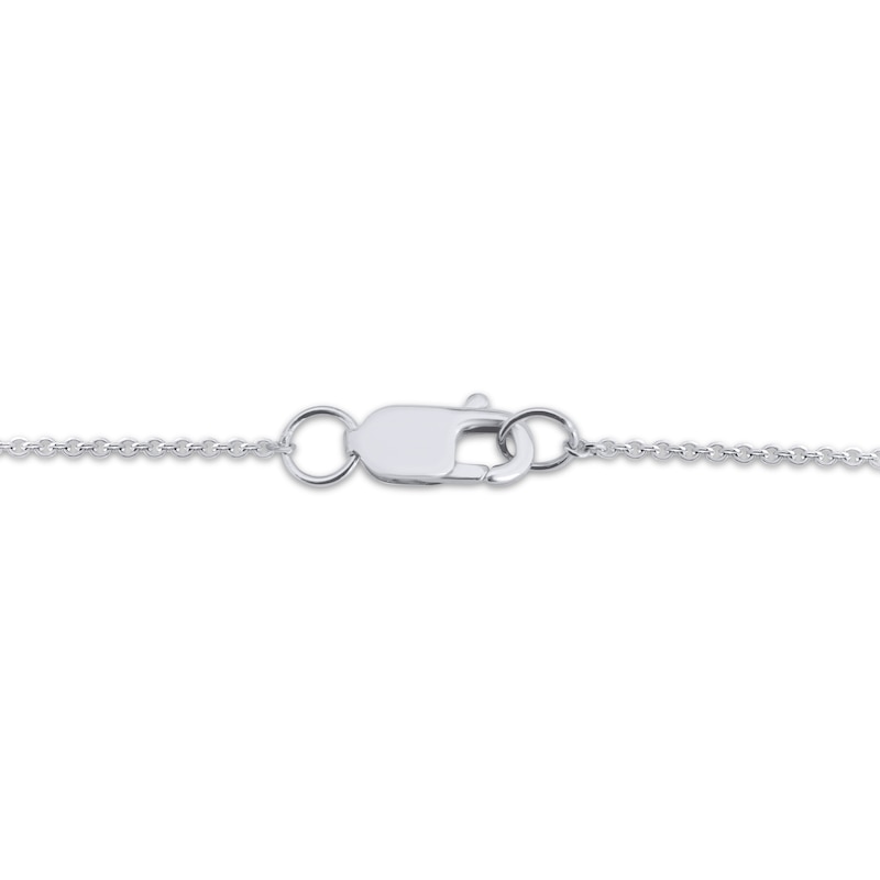Main Image 3 of Multi-Diamond Sideways Teardrop Anklet 1/20 ct tw Sterling Silver 10&quot;