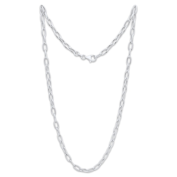 Charmed Memories Cable Chain Necklace 8.3mm Solid Sterling Silver 18"
