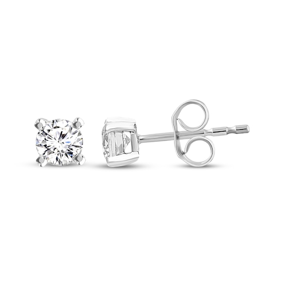 KAY Lab-Grown Diamonds Round-Cut Solitaire Stud Earrings 3/8 ct tw 10K White Gold (I/SI2)