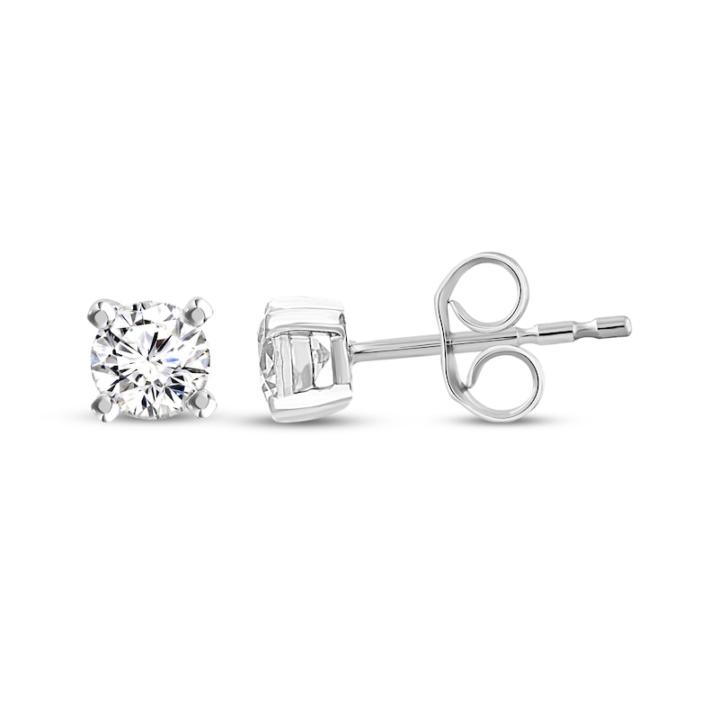 Main Image 1 of KAY Lab-Grown Diamonds Round-Cut Solitaire Stud Earrings 3/8 ct tw 10K White Gold (I/SI2)