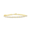 Thumbnail Image 1 of Multi-Diamond Flower Bracelet 1 ct tw 10K Yellow Gold 7'