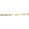 Thumbnail Image 3 of Multi-Diamond Flower Bracelet 1 ct tw 10K Yellow Gold 7'
