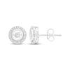 Thumbnail Image 1 of Unstoppable Love Diamond Halo Stud Earrings 1/6 ct tw Sterling Silver