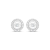 Thumbnail Image 2 of Unstoppable Love Diamond Halo Stud Earrings 1/6 ct tw Sterling Silver