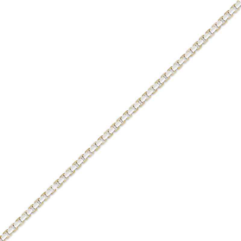 Main Image 1 of 1.64mm Box Rolo Chain Necklace Solid 10K Yellow Gold 20"