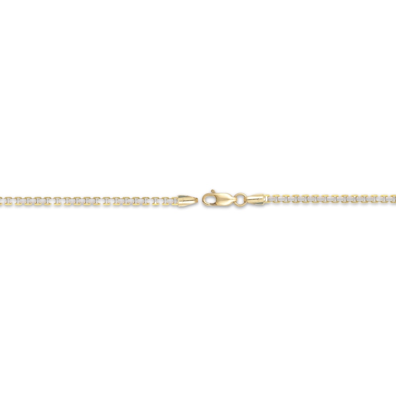 Main Image 2 of 1.64mm Box Rolo Chain Necklace Solid 10K Yellow Gold 20"