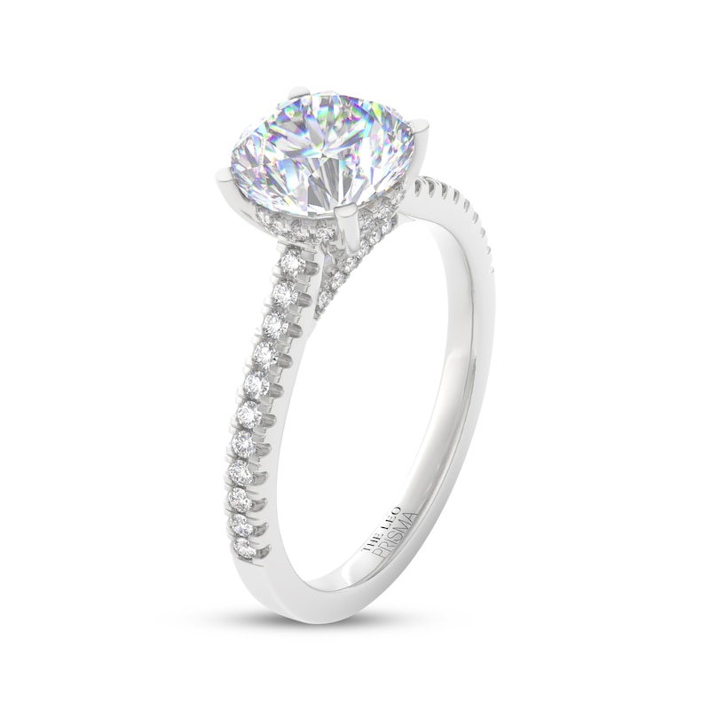 Main Image 2 of THE LEO Prisma Diamond Round-Cut Hidden Halo Engagement Ring 1-5/8 ct tw 14K White Gold