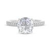 Thumbnail Image 3 of THE LEO Prisma Diamond Round-Cut Hidden Halo Engagement Ring 1-5/8 ct tw 14K White Gold