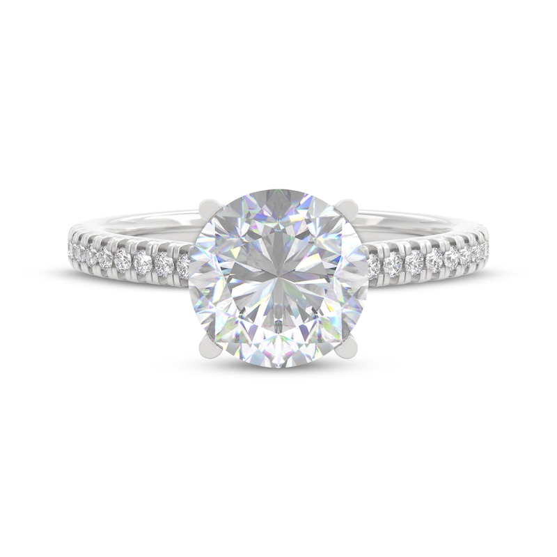 Main Image 3 of THE LEO Prisma Diamond Round-Cut Hidden Halo Engagement Ring 1-5/8 ct tw 14K White Gold