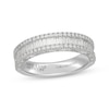 Thumbnail Image 1 of Neil Lane Artistry Heritage Baguette & Round-Cut Lab-Grown Diamond Anniversary Ring 3/4 ct tw Platinum