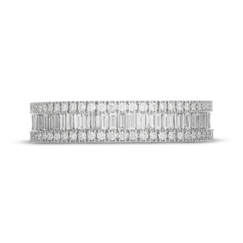 Main Image 3 of Neil Lane Artistry Heritage Baguette & Round-Cut Lab-Grown Diamond Anniversary Ring 3/4 ct tw Platinum