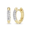 Thumbnail Image 1 of STUDIO BY KAY Lab-Grown Diamond Two-Row Hoop Earrings 1/10 ct tw 24K Yellow Gold Vermeil Sterling Silver