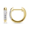 Thumbnail Image 3 of STUDIO BY KAY Lab-Grown Diamond Two-Row Hoop Earrings 1/10 ct tw 24K Yellow Gold Vermeil Sterling Silver