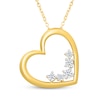 Thumbnail Image 1 of KAY Lab-Grown Diamonds Tilted Heart Necklace 1/4 ct tw 10K Yellow Gold 18"