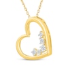 Thumbnail Image 2 of KAY Lab-Grown Diamonds Tilted Heart Necklace 1/4 ct tw 10K Yellow Gold 18"