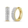 Thumbnail Image 1 of STUDIO BY KAY Lab-Grown Diamond Two-Row Hoop Earrings 1 ct tw 24K Yellow Gold Vermeil Sterling Silver