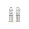 Thumbnail Image 2 of STUDIO BY KAY Lab-Grown Diamond Two-Row Hoop Earrings 1 ct tw 24K Yellow Gold Vermeil Sterling Silver