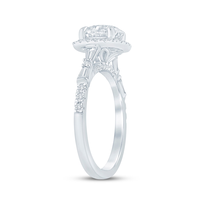 Main Image 2 of KAY Bow Collection Round-Cut Lab-Grown Diamond Halo Engagement Ring 2 ct tw 14K White Gold