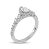 Thumbnail Image 2 of Now + Forever Lab-Grown Diamonds Pear-Shaped Halo Engagement Ring 3/4 ct tw 14K White Gold