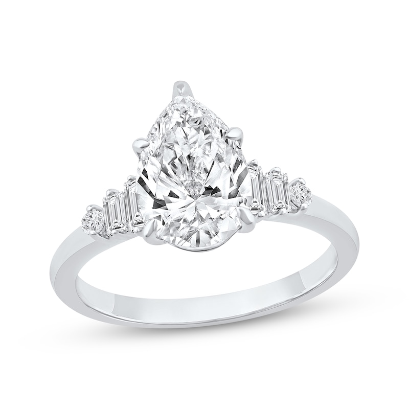 Main Image 1 of Now + Forever Lab-Grown Diamonds Pear-Shaped Engagement Ring 2-1/5 ct tw 14K White Gold