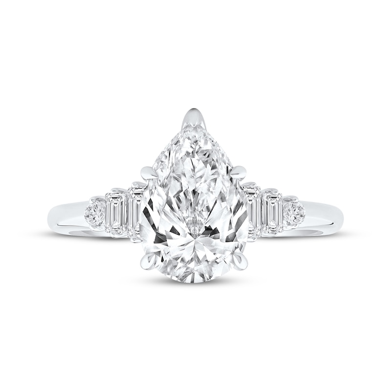 Main Image 3 of Now + Forever Lab-Grown Diamonds Pear-Shaped Engagement Ring 2-1/5 ct tw 14K White Gold