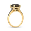 Thumbnail Image 3 of Le Vian Emerald-Cut Quartz Ring 3/8 ct tw Diamonds 14K Honey Gold