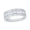 Thumbnail Image 1 of Men's Diamond Seven-Stone Wedding Band 1 ct tw 10K White Gold